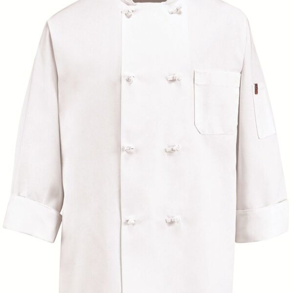Eight Knot Button Chef Coat with Thermometer Pocket Thumbnail