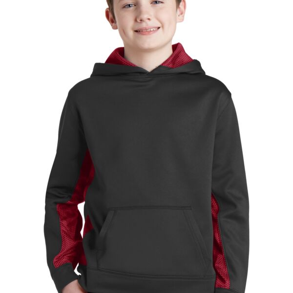 Youth Sport Wick ® CamoHex Fleece Colorblock Hooded Pullover Thumbnail