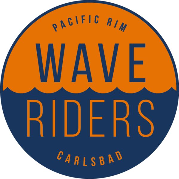 Wave Riders Circle Orange Navy Thumbnail